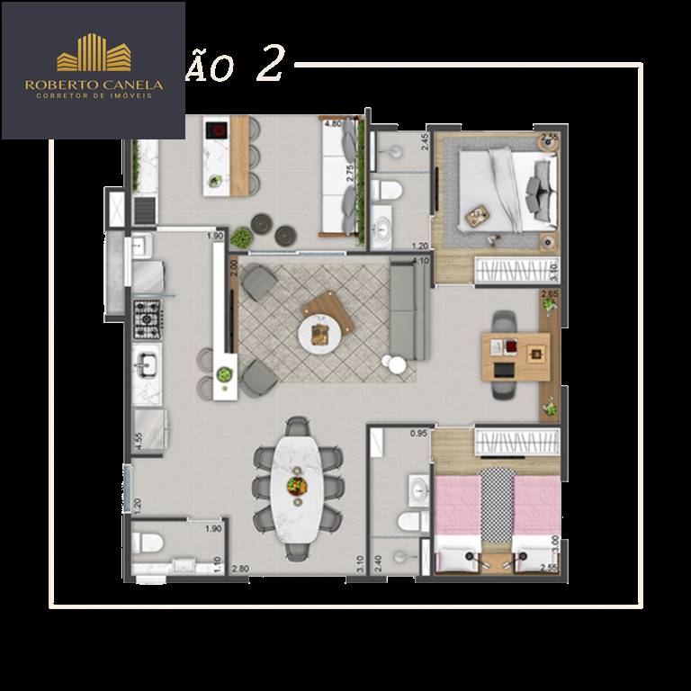 Apartamento, 2 quartos, 87 m² - Foto 1