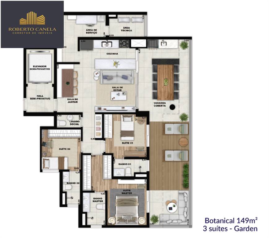 Apartamento, 3 quartos, 129 m² - Foto 2