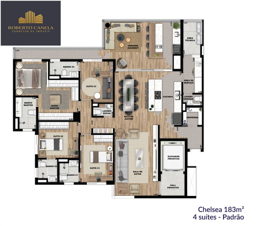 Apartamento, 4 quartos, 191 m² - Foto 2