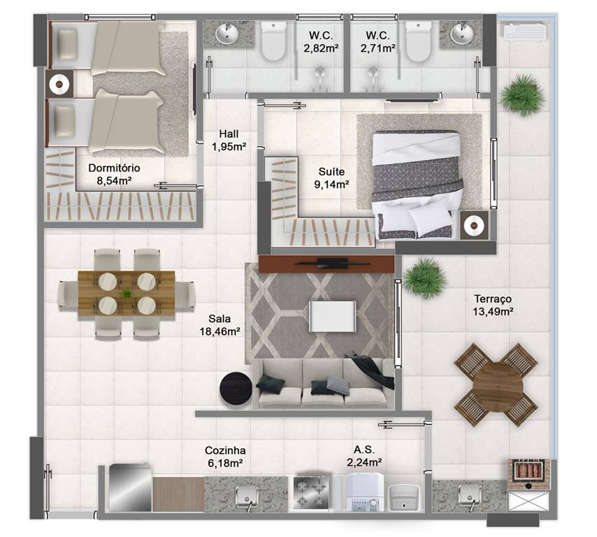 Apartamento, 2 quartos, 71 m² - Foto 25