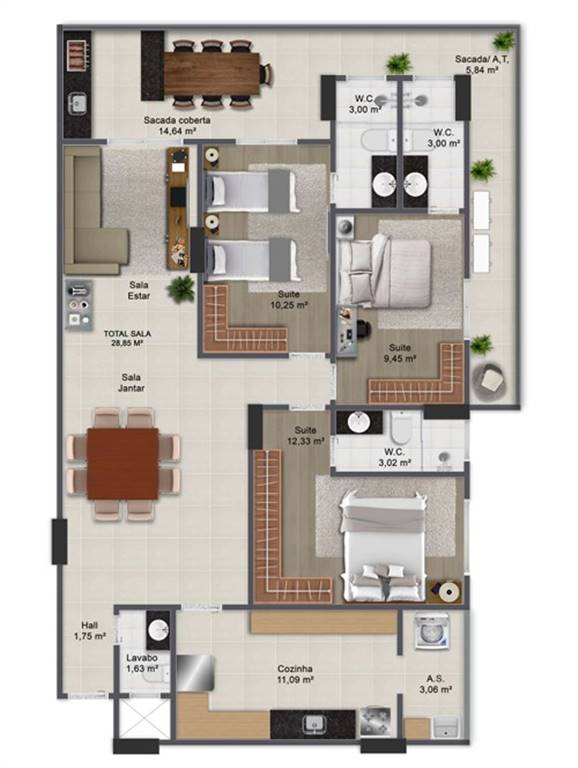 Apartamento, 2 quartos, 91 m² - Foto 10