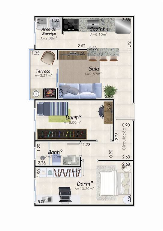 Apartamento, 2 quartos, 53 m² - Foto 4