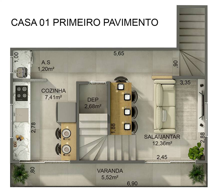 Sobrado, 2 quartos, 75 m² - Foto 5
