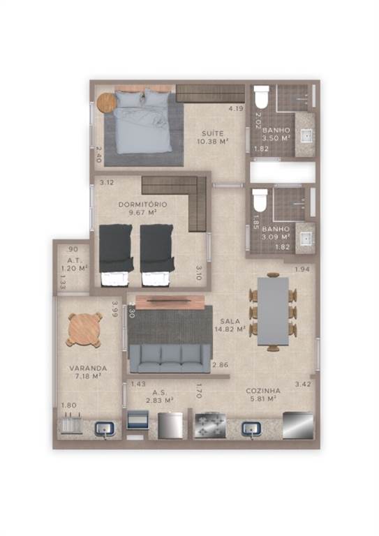 Apartamento, 2 quartos, 69 m² - Foto 15