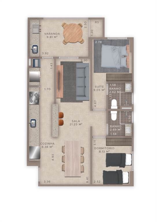 Apartamento, 2 quartos, 77 m² - Foto 17