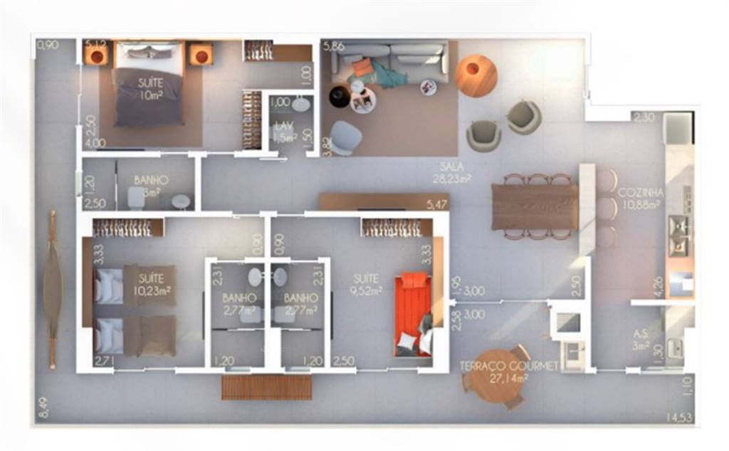 Apartamento, 3 quartos, 124 m² - Foto 23