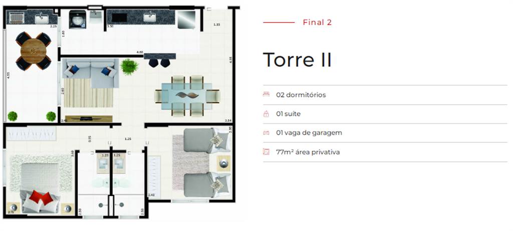 Apartamento, 2 quartos, 77 m² - Foto 16