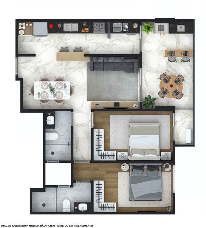 Apartamento, 2 quartos, 77 m² - Foto 6