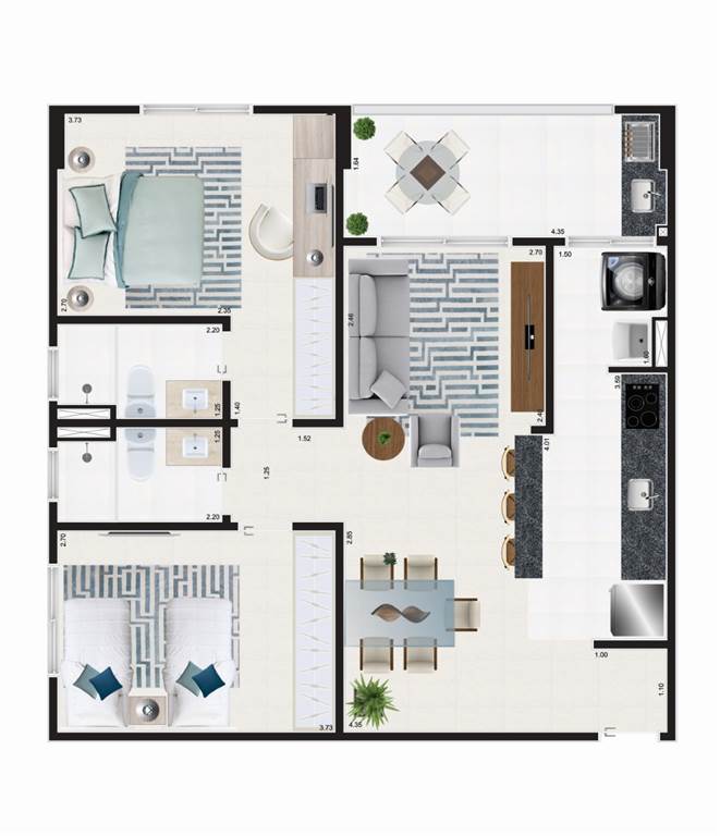 Apartamento, 2 quartos, 73 m² - Foto 10