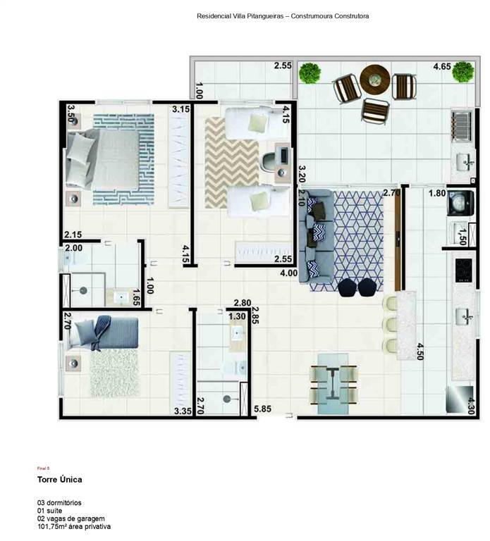 Apartamento, 3 quartos, 102 m² - Foto 6