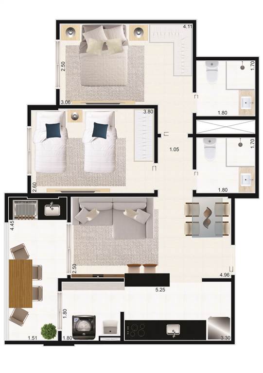 Apartamento, 2 quartos, 68 m² - Foto 10