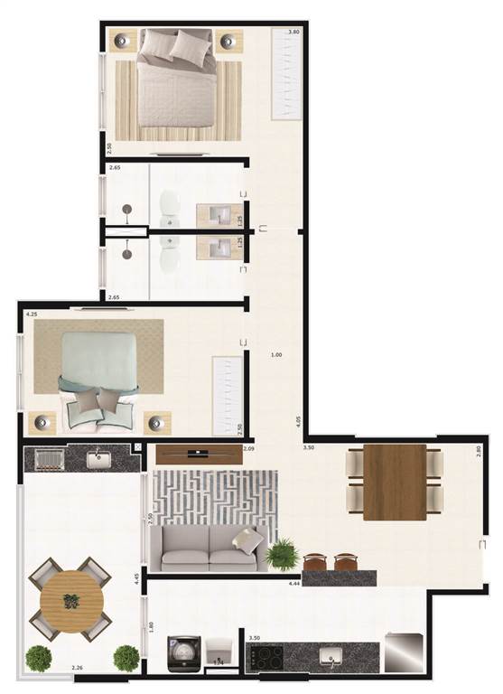 Apartamento, 2 quartos, 77 m² - Foto 19