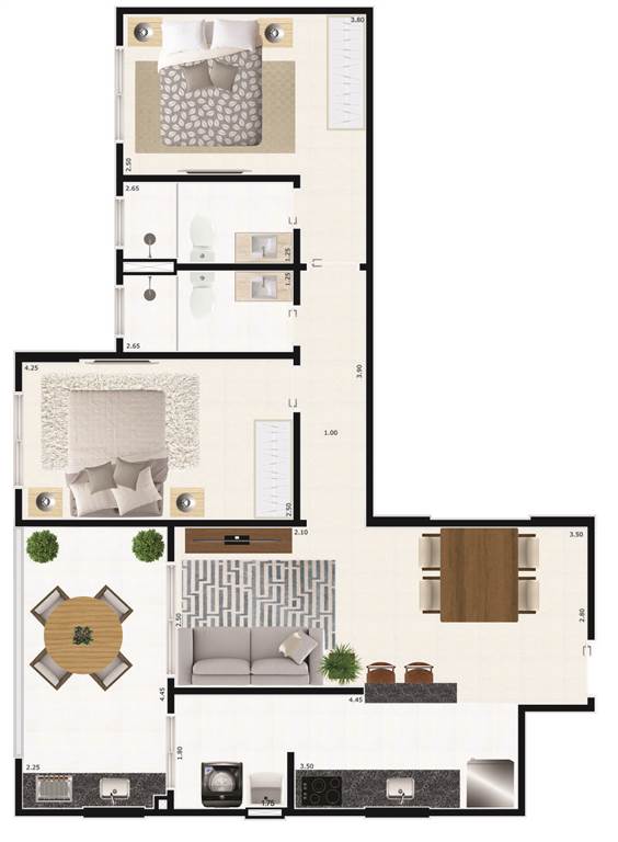 Apartamento, 2 quartos, 77 m² - Foto 20