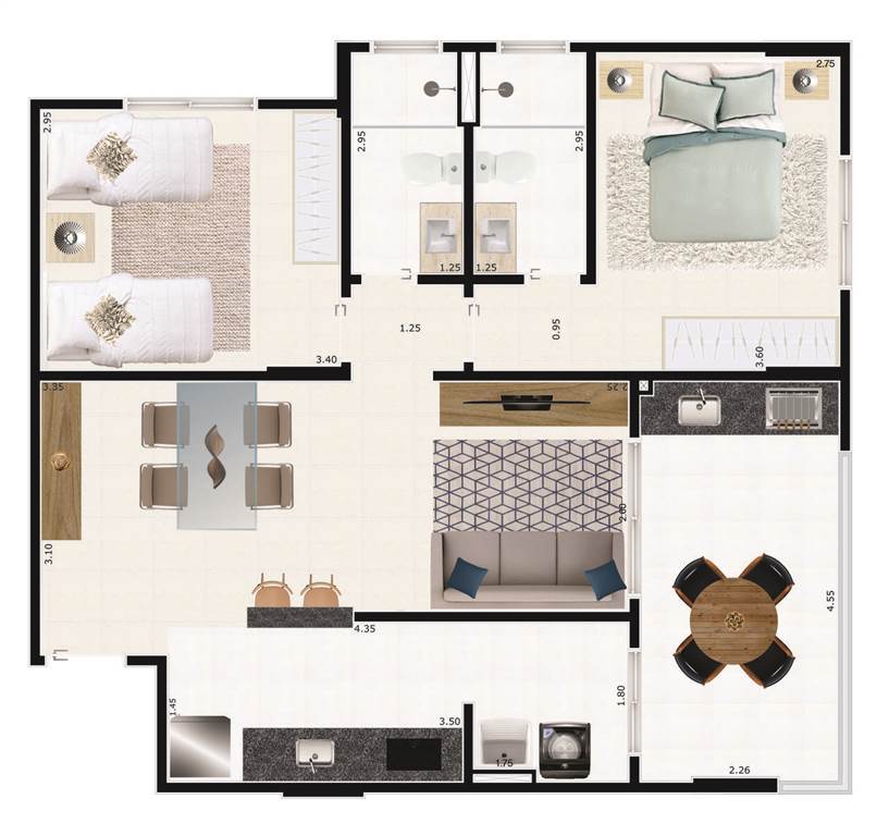 Apartamento, 2 quartos, 77 m² - Foto 22