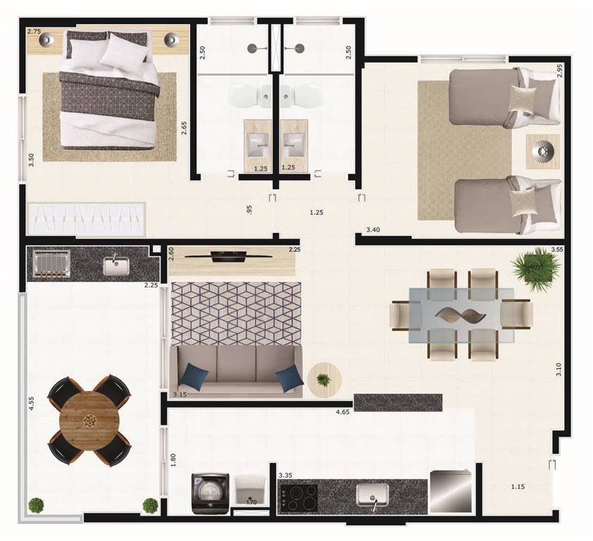 Apartamento, 2 quartos, 77 m² - Foto 23