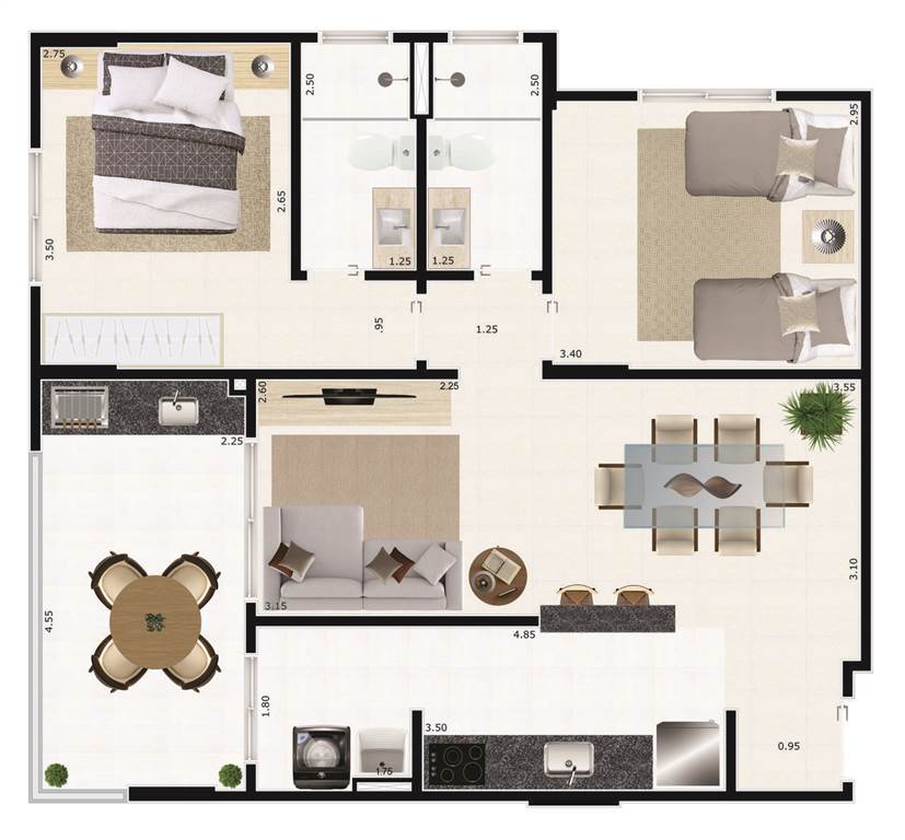 Apartamento, 2 quartos, 77 m² - Foto 24