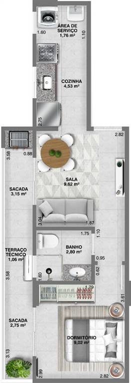 Apartamento, 1 quarto, 40 m² - Foto 11