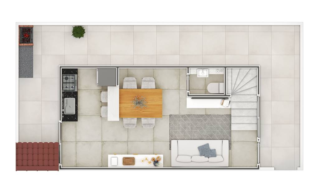 Casa de Condomínio, 2 quartos - Foto 1