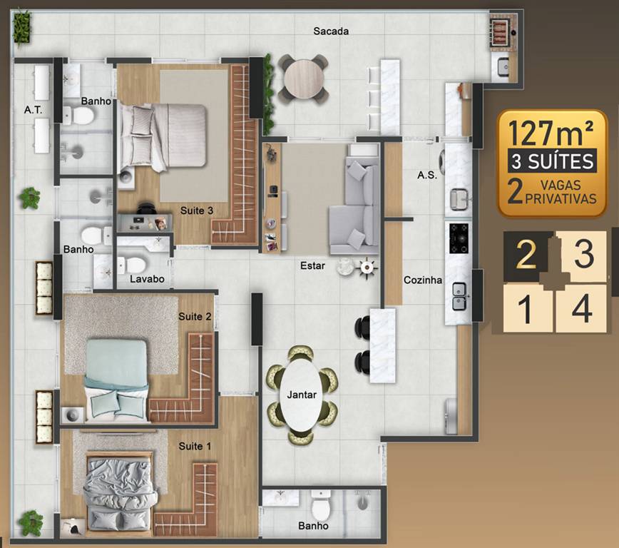 Apartamento, 3 quartos, 128 m² - Foto 20