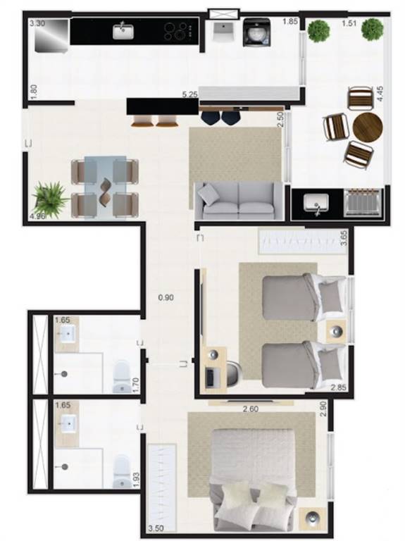 Apartamento, 2 quartos, 68 m² - Foto 4