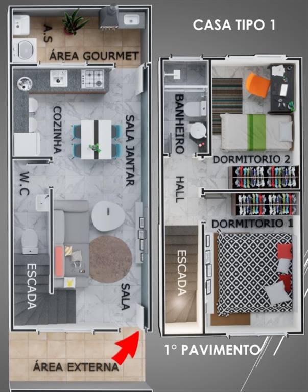 Casa de Condomínio, 2 quartos - Foto 6