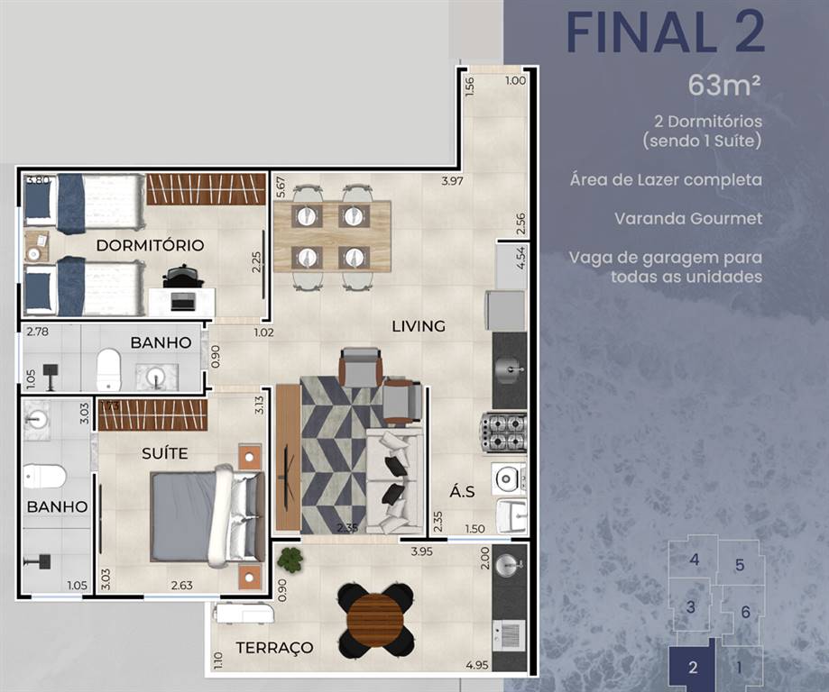 Apartamento, 2 quartos, 64 m² - Foto 24