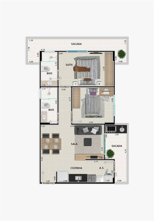 Apartamento com 1 dorm, Guilhermina, Praia Grande - R$ 289 mil, Cod: 2304