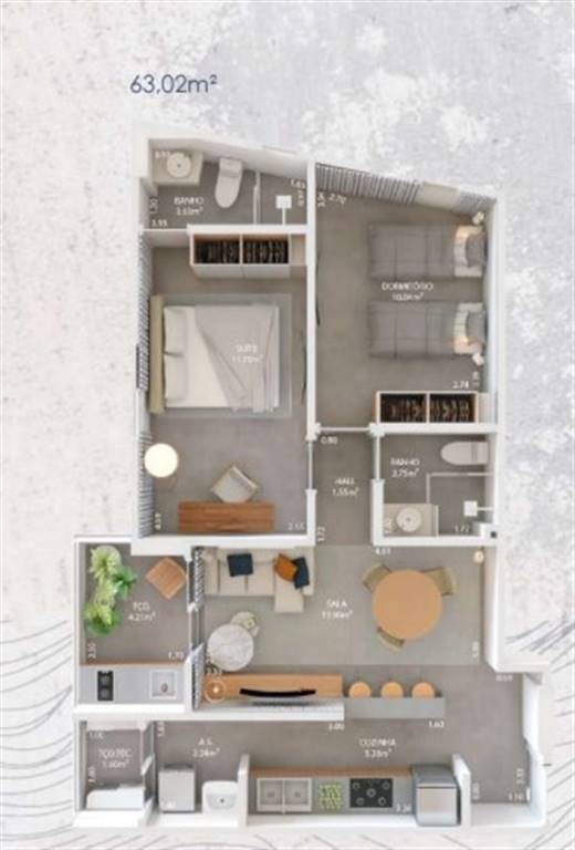 Apartamento com 2 dorms, Guilhermina, Praia Grande - R$ 1.18 mi, Cod: 2816