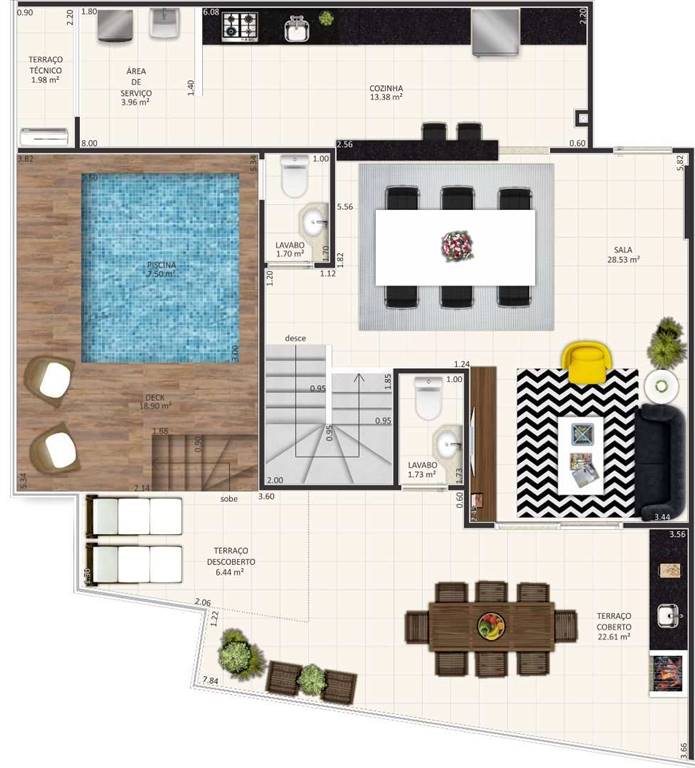 Cobertura com 3 dorms, Aviação, Praia Grande - R$ 1.63 mi, Cod: 975