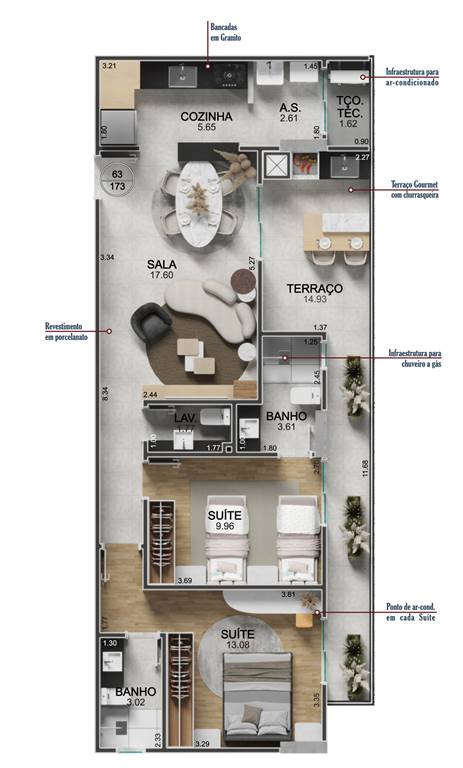 Apartamento, 2 quartos, 86 m² - Foto 3