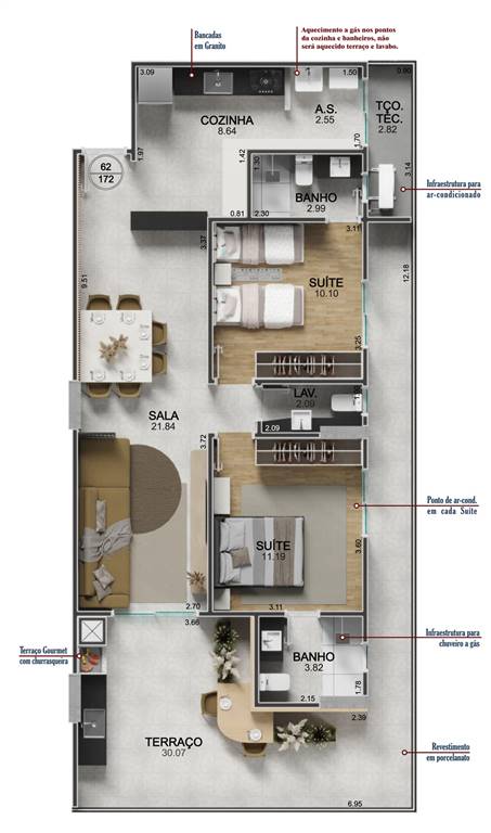 Apartamento, 2 quartos, 108 m² - Foto 3