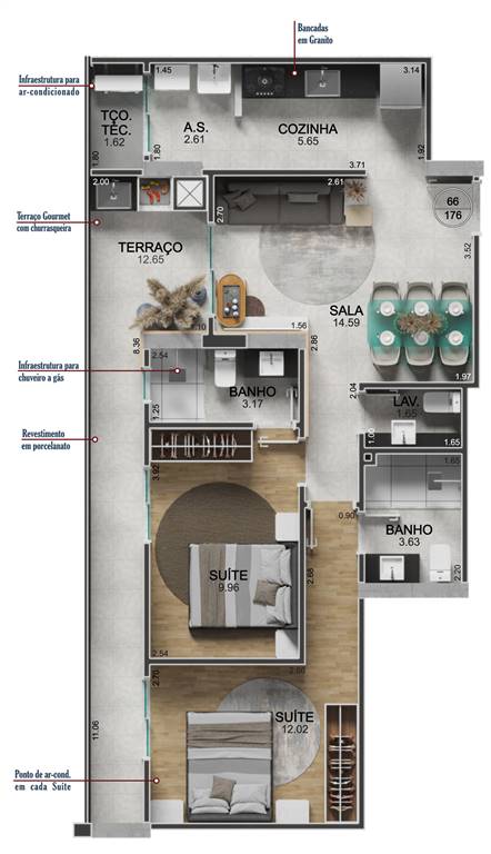 Apartamento, 2 quartos, 79 m² - Foto 17