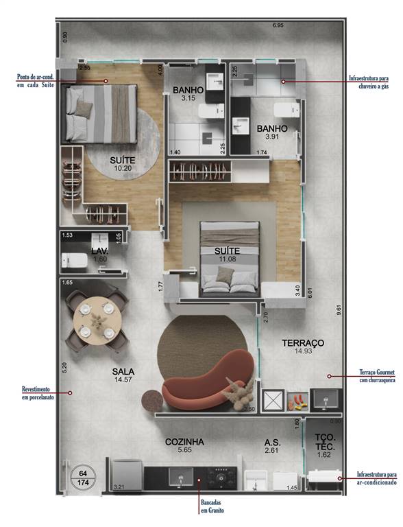 Apartamento, 2 quartos, 83 m² - Foto 17