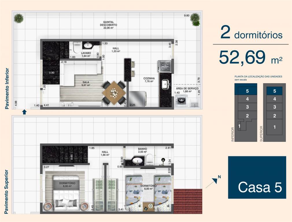 Casa de Condomínio, 2 quartos - Foto 5