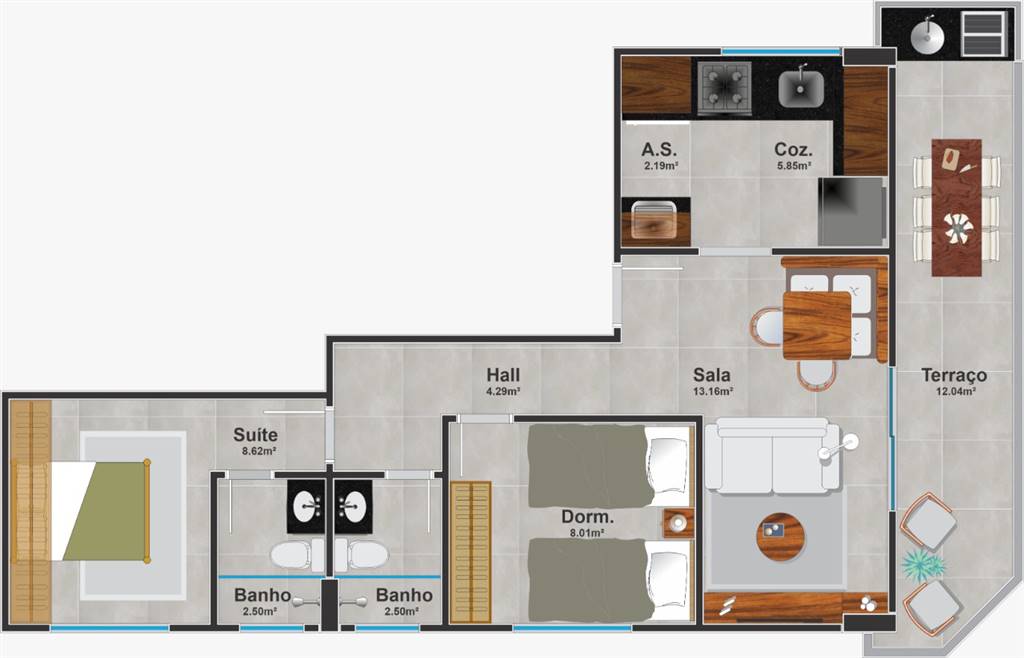 Cobertura, 2 quartos, 55 m² - Foto 14