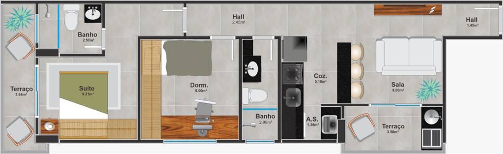 Cobertura, 2 quartos, 55 m² - Foto 15