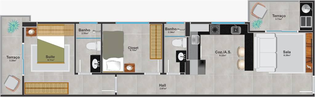 Cobertura, 2 quartos, 55 m² - Foto 16