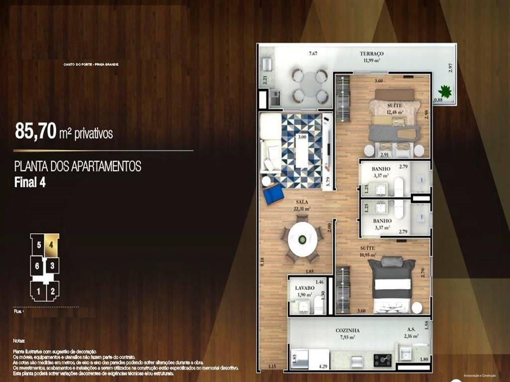Apartamento, 2 quartos, 85 m² - Foto 2