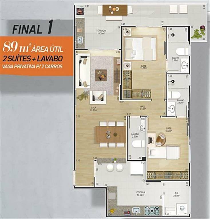 Apartamento, 2 quartos, 89 m² - Foto 1