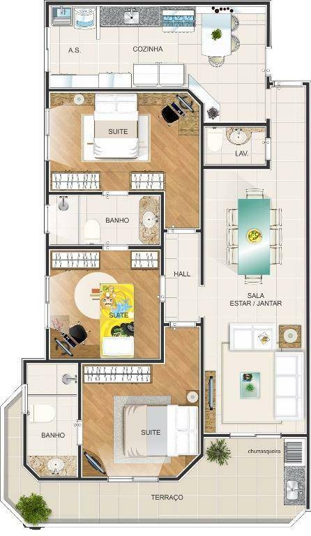 Apartamento, 3 quartos, 100 m² - Foto 24