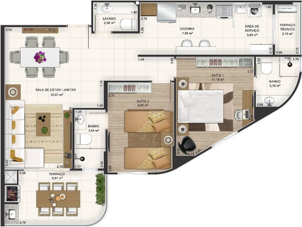 Apartamento, 2 quartos, 85 m² - Foto 1
