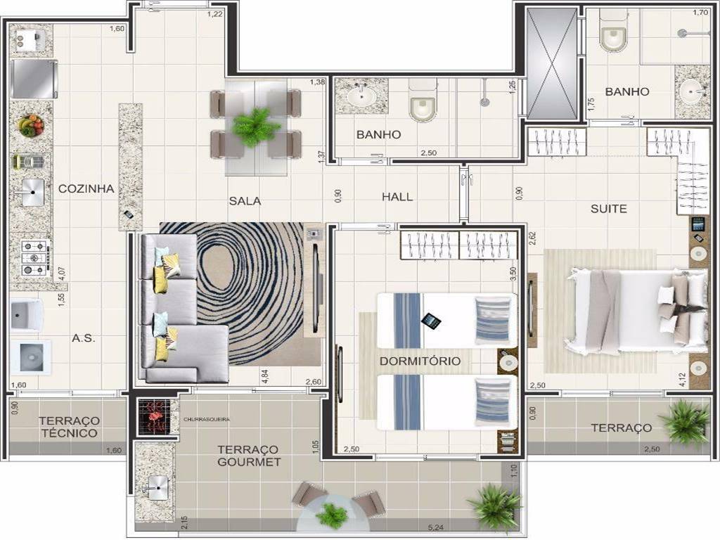 Apartamento, 2 quartos, 70 m² - Foto 1