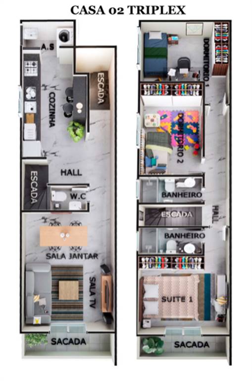 Sobrado, 3 quartos, 110 m² - Foto 2