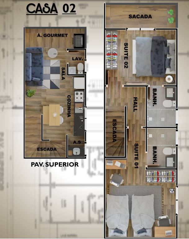 Sobrado, 2 quartos, 80 m² - Foto 8