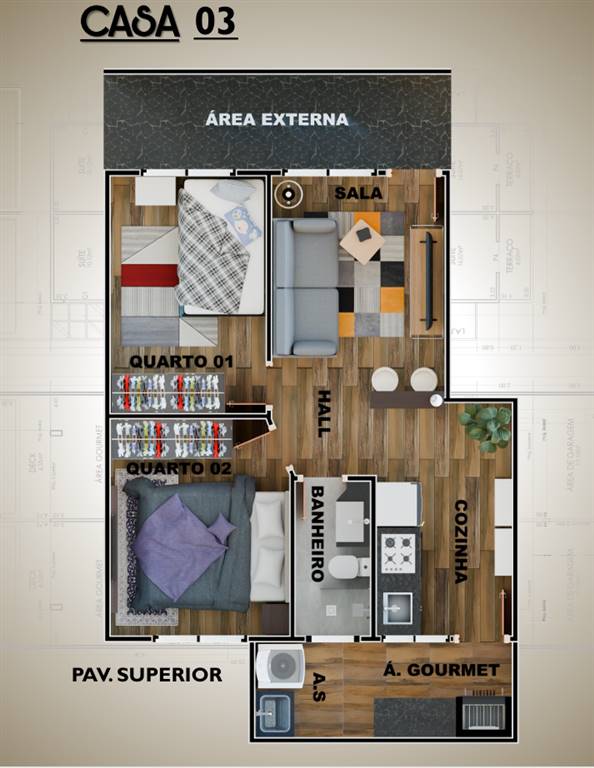 Casa de Condomínio, 2 quartos - Foto 3