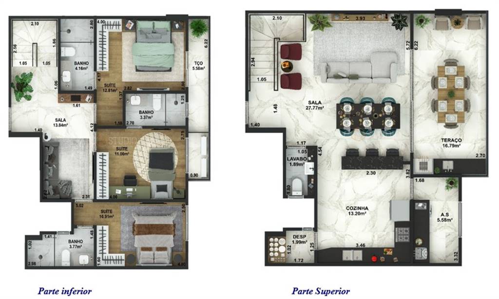Cobertura, 3 quartos, 155 m² - Foto 1