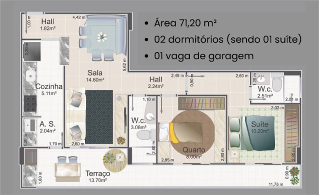 Apartamento, 2 quartos, 71 m² - Foto 5