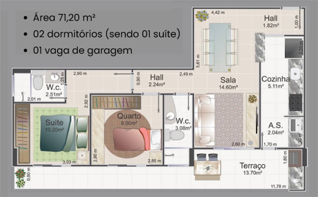 Apartamento, 2 quartos, 71 m² - Foto 5