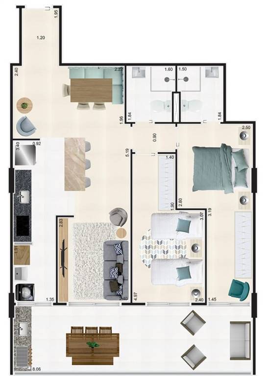 Casa de Condomínio, 2 quartos - Foto 3