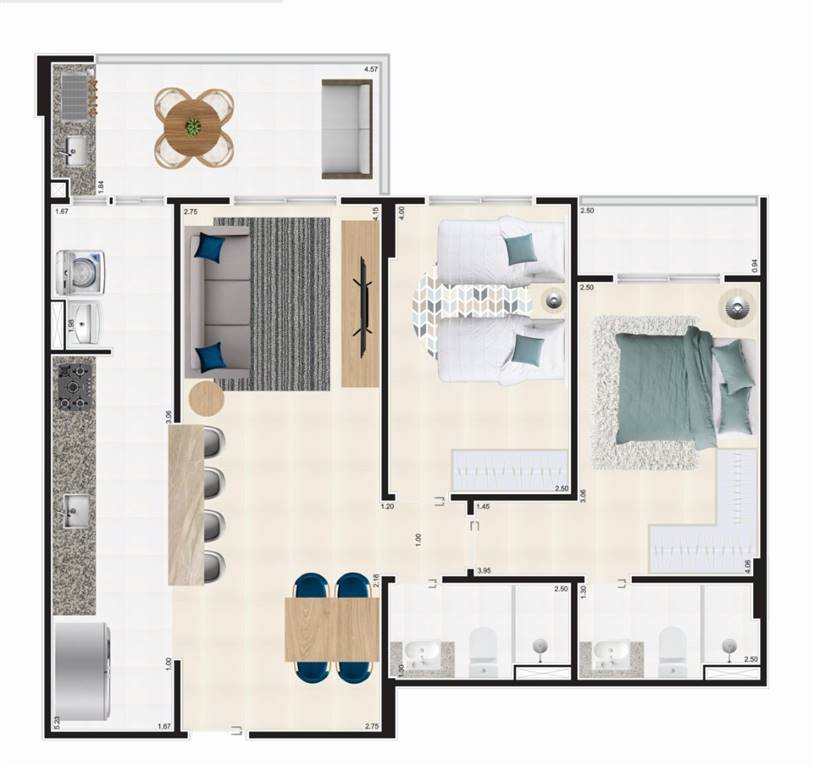 Apartamento, 2 quartos, 83 m² - Foto 11